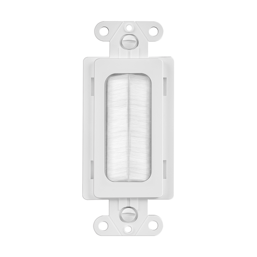 Enerlites 8891-W Single Brush Wallplate Enerlites 8891-W Single Brush Wallplate