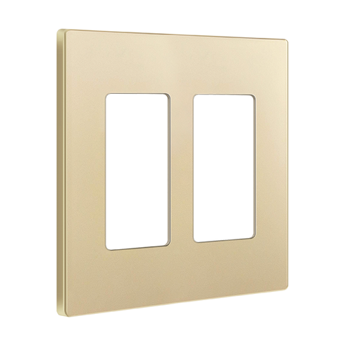 Enerlites SI8832-GD Commercial Snap In Screwless Decorator/Gfci Wall Plate 2 G Gd