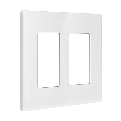 Enerlites SI8832-W Commercial Snap In Screwless Decorator/Gfci Wall Plate 2-Gang Wh