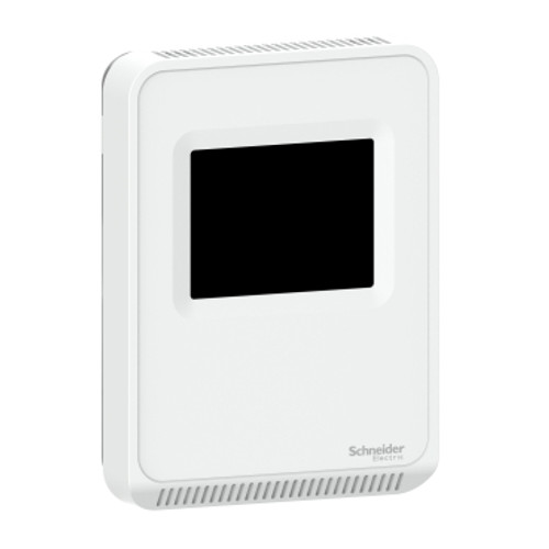 Schneider Electric SLASTXX SpaceLogic SLA Series Temperature Sensor, Room, Color Touchscreen, Analog Outputs, Matte White Housing