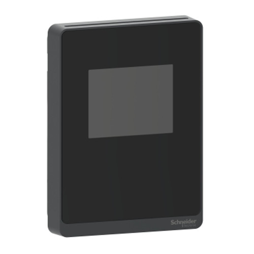Schneider Electric SLABTC2 SpaceLogic SLA Series Air Quality Sensor, CO2, Humidity, Temperature, Room, Color Touchscreen, Analog Outputs, Optimum Black Housing