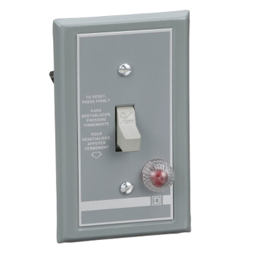 Schneider Electric 2510FF1PG Single manual starter, Type F, 277V AC, 16A, 1P, sheet steel enclosure, toggle switch operator, green indicator