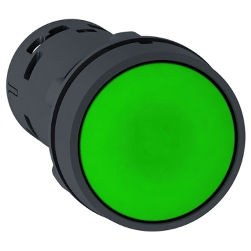 Schneider Electric XB7NA31 Harmony XB7, Monolithic push button, plastic, green, ¯22, spring return, unmarked, 1 NO