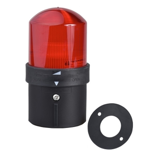 Schneider Electric XVBL4M4 Harmony XVB, Illuminated beacon, plastic, red, ¯70, flashing, incandescent with BA 15d base, 48É230 V AC