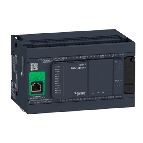 Schneider Electric TM241CEC24R Logic controller, Modicon M241, 24 IO relay Ethernet CAN master