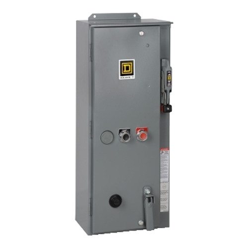 Schneider Electric 8539SDA15V81AF4G26H30T NEMA Combination Starter, Type S, 70A HHL thermal magnetic circuit breaker, Size 2, 45A, 3 phase, 120 VAC coil, NEMA 12