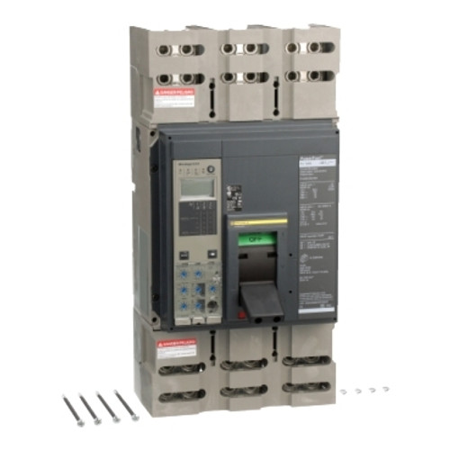Schneider Electric PJL36120U44A Circuit breaker, PowerPact P, 1200A, 3 pole, 600VAC, 25kA, lugs, Micrologic 6.0A, 80%