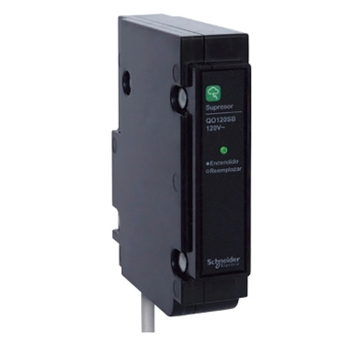 Schneider Electric QO120SB Surge protection device, Surgebreaker, QO, 30kA, 120VAC, 1 phase, 2 wire, SPD type 2