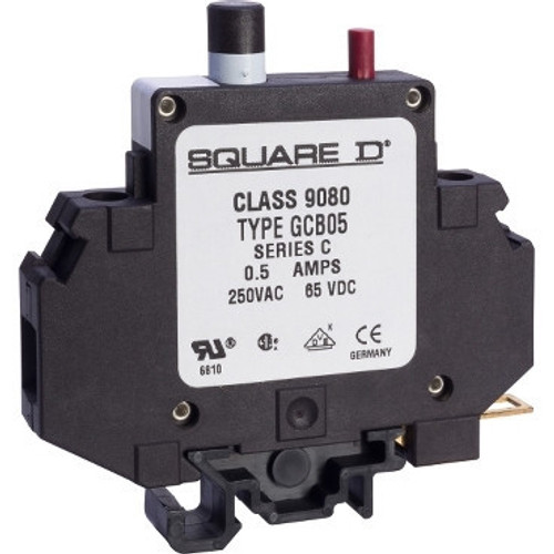 9080GCB15 Schneider Electric 9080GCB15 Circuit protector, Linergy, thermal magnetic overcurrent, track mount, 1.5A, 250 VAC / 65 VDC