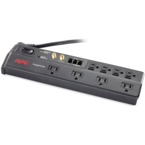 P8VT3 Schneider Electric P8VT3 APC Home Office SurgeArrest 8 Outlet with Phone Splitter and Coax Protection, 120V