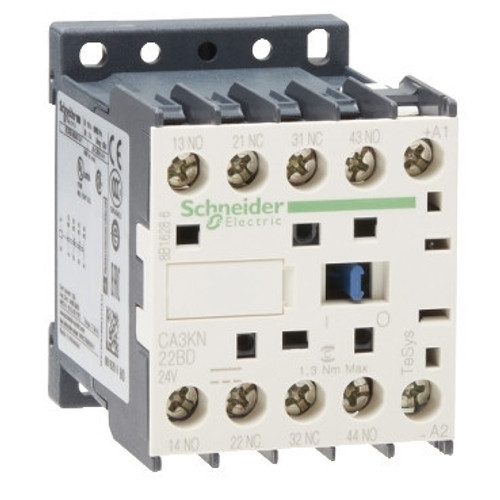 CA3KN22BD Schneider Electric CA3KN22BD Control relay, TeSys Micra, 2 NO 2 NC, lt or eq to 690V, 24VDC standard coil