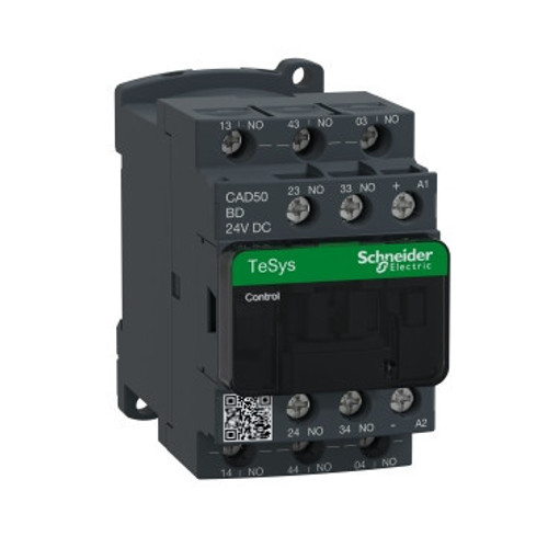 CAD50BD Schneider Electric CAD50BD TeSys Deca control relay - 5 NO - less= 690 V - 24 V DC standard coil