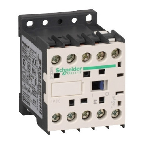 LP1K0910BD Schneider Electric LP1K0910BD Contactor, TeSys Micra, 3P, AC-3, lt or eq to 440V, 9A, 1 NO aux, 24VDC coil