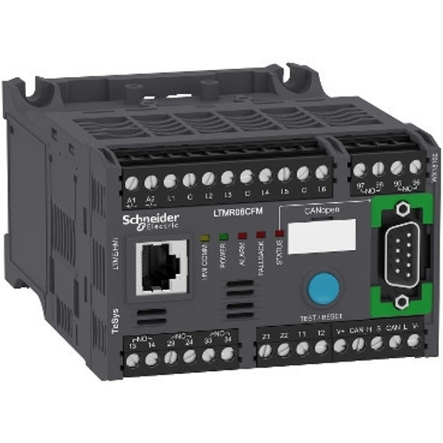 LTMR08CFM Schneider Electric LTMR08CFM Motor Management, TeSys T, motor controller, CANopen, 6 logic inputs, 3 relay logic outputs, 0.4 to 8A, 100 to 240VAC