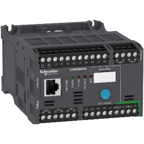 LTMR08DFM Schneider Electric LTMR08DFM Motor Management, TeSys T, motor controller, DeviceNet, 6 logic inputs, 3 relay logic outputs, 0.4 to 8A, 100 to 240VAC