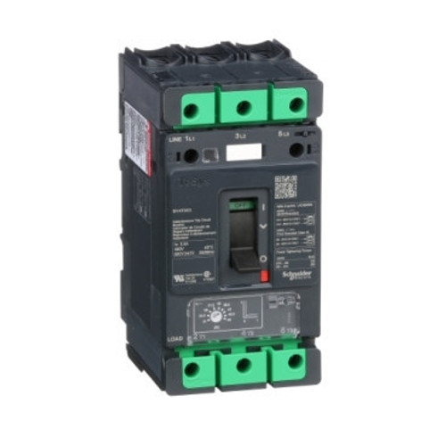 BV4T003D Schneider Electric BV4T003D Motor Circuit Protector, TeSys BV4, standard fault, 3.5A, 600Y/347 VAC, 21 to 49 instantaneous trip, up to 100kA SCCR