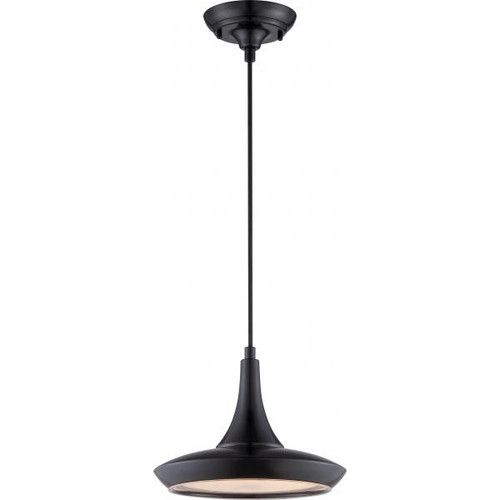 Satco 62-443 Fantom; LED Colored Pendant with Rayon Wire; Black Finish