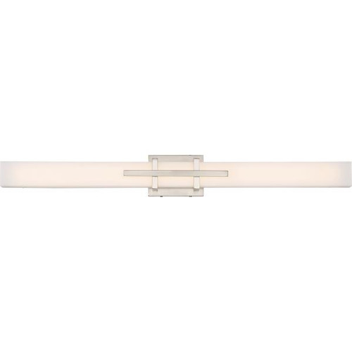 Satco 62-875 Grill Triple LED Wall Sconce; Polished Nickel Finish; White Acrylic Lens