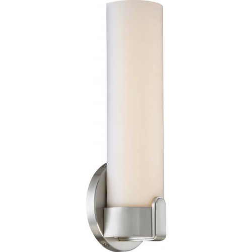 Satco 62-921 Loop; Single LED Wall Sconce; Brushed Nickel Finish