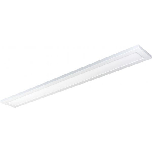 Satco 62-1057 40W; 5 in.; x 48 in.; Surface Mount LED Fixture; 3000K; 90 CRI; Low Profile; White Finish; 120/277V