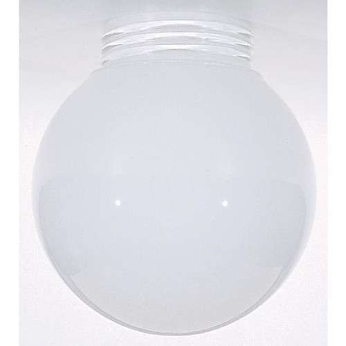 Satco 50-216 Opal Ball Glass Globe Shade; 6 in.; Diameter; 3-11/64 in.; Screw Fitter; Inside Sprayed White