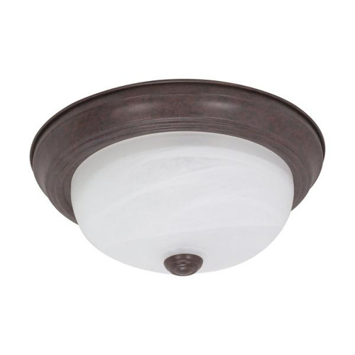 Satco 60-205 2 Light; 11 in.; Flush Mount; Alabaster Glass