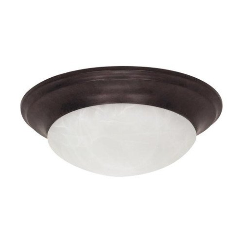 Satco 60-280 1 Light; 12 in.; Flush Mount; Twist and Lock with Alabaster Glass