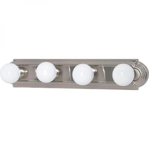 Satco 60-301 4 Light; 24 in.; Vanity; Racetrack Style