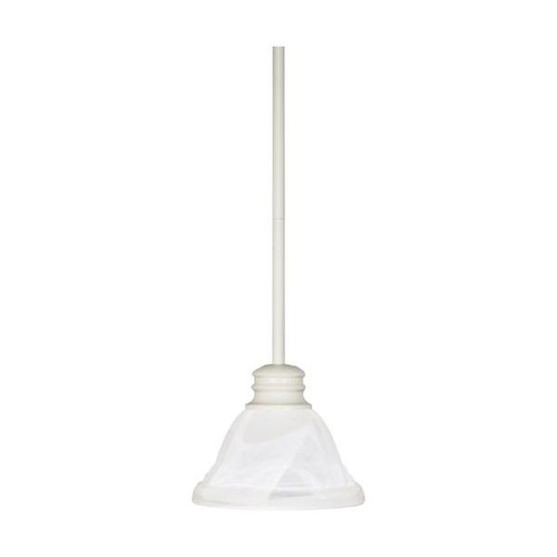 Satco 60-368 Empire; 1 Light; 7 in.; Mini Pendant with Hang Straight Canopy