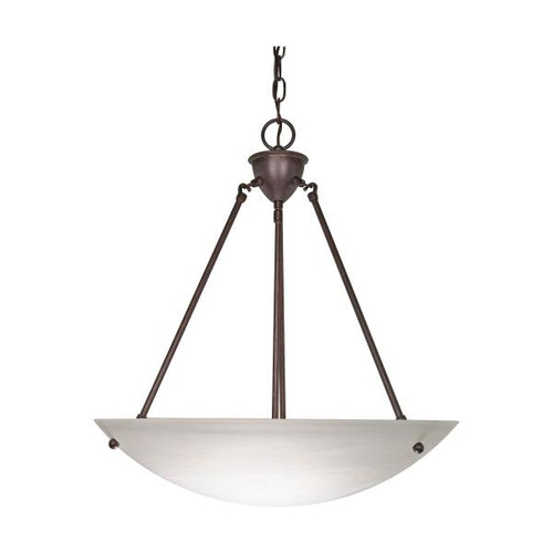 Satco 60-371 3 Light; 23 in.; Pendant; Alabaster Glass Bowl
