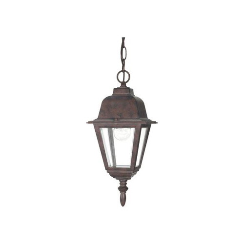 Satco 60-488 Briton; 1 Light; 10 in.; Hanging Lantern with Clear Glass