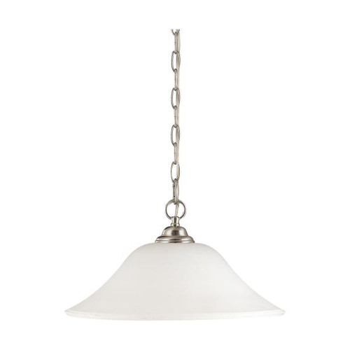 Satco 60-1829 Dupont; 1 Light; 16 in.; Hanging Dome with Satin White Glass