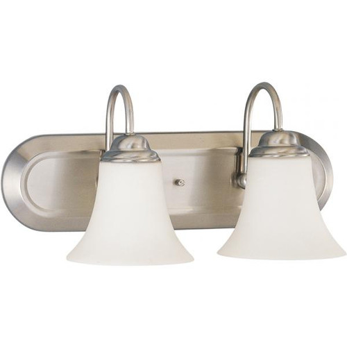 Satco 60-1833 Dupont; 2 Light; Vanity with Satin White Glass