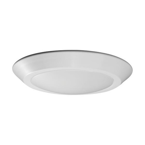 Satco 62-1264R1 7 in.; LED Flush Mount Fixture; Disk Light; White Finish; 4000K; 90 CRI