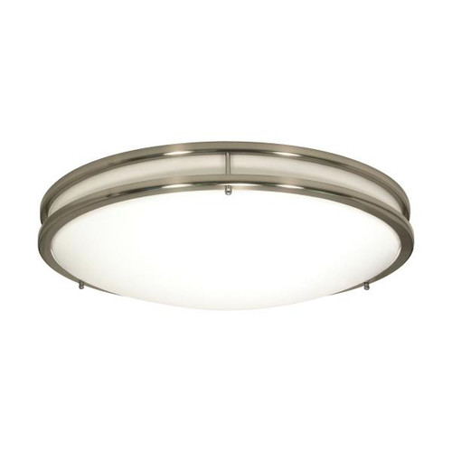 Satco 62-1635 Glamour LED 10 inch; Flush Mount Fixture; Brushed Nickel Finish; CCT Selectable 3K/4K/5K