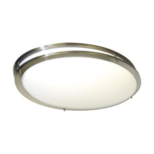 Satco 62-1641 Glamour LED 32 inch; Oval Flush Mount Fixture; Brushed Nickel Finish; CCT Selectable 3K/4K/5K