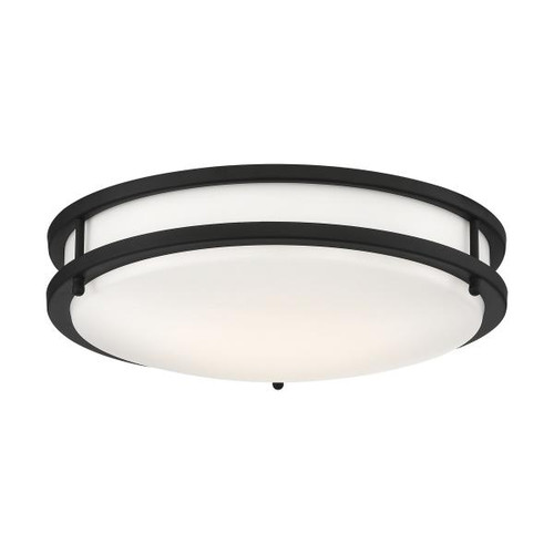 Satco 62-1736 Glamour LED 13 inch; Flush Mount Fixture; Black Finish; CCT Selectable 3K/4K/5K