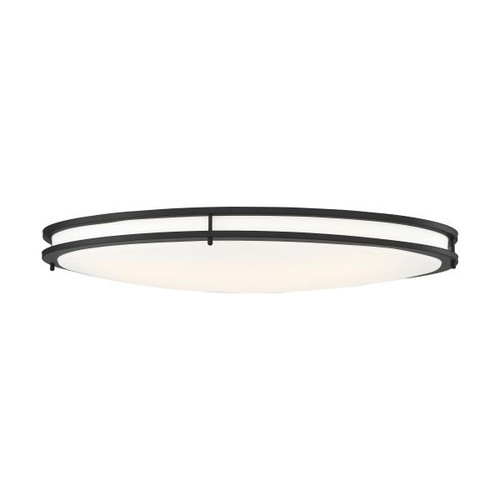 Satco 62-1741 Glamour LED 32 inch; Flush Mount Fixture; Oval Shape; Black Finish; CCT Selectable 3K/4K/5K