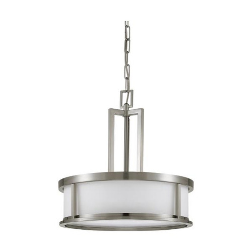 Satco 60-2857 Odeon; 4 Light; Pendant with Satin White Glass