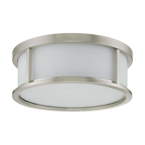 Satco 60-2862 Odeon; 3 Light; 15 in.; Flush Dome with Satin White Glass