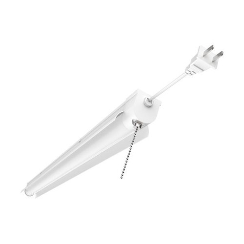 Satco 62-927 34 Watt; 3 Foot; LED Shop Light with Pull Chain; White Finish; 4000K