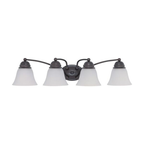 Satco 60-3168 Empire; 4 Light; 29 in.; Vanity with Frosted White Glass