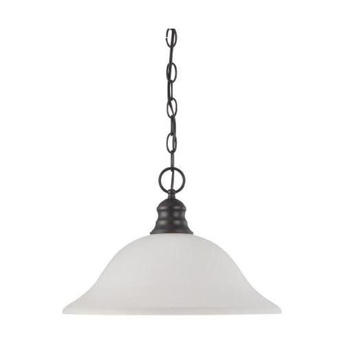 Satco 60-3173 1 Light; 16 in.; Pendant with Frosted White Glass