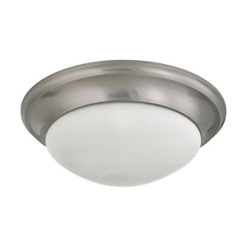 Satco 60-3273 3 Light; 17 in.; Flush Mount Twist and Lock with Frosted White Glass