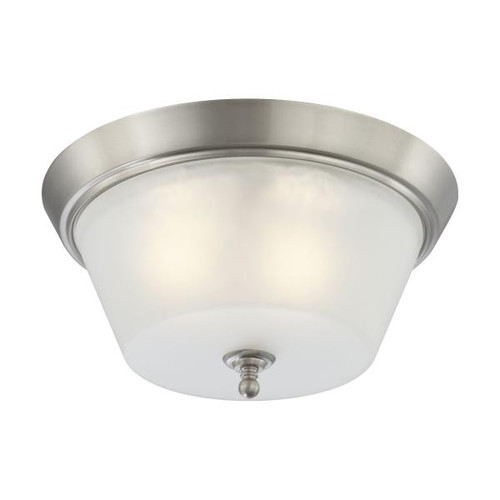 Satco 60-4153 Surrey; 3 Light; Flush Dome Fixture with Frosted Glass