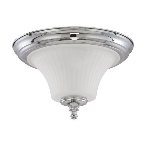 Satco 60-4271 Teller; 2 Light; Flush Dome Fixture with Frosted Etched Glass Satco 60-4271 Teller; 2 Light; Flush Dome Fixture with Frosted Etched Glass