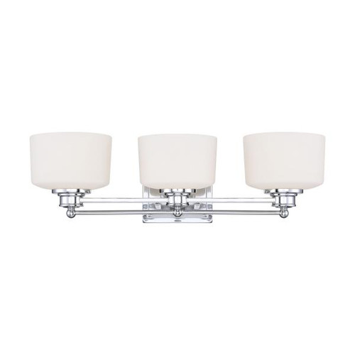 Satco 60-4583 Soho; 3 Light; Vanity Fixture with Satin White Glass
