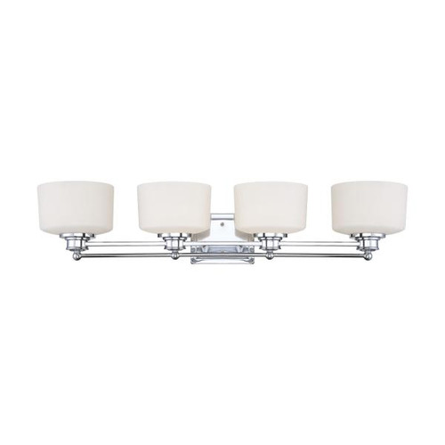 Satco 60-4584 Soho; 4 Light; Vanity Fixture with Satin White Glass