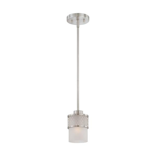 Satco 60-4688 Fusion 1 Light; Mini Pendant with Frosted Glass