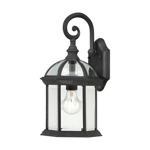 Satco 60-4963 Boxwood; 1 Light; 15 in.; Outdoor Wall with Clear Beveled Glass